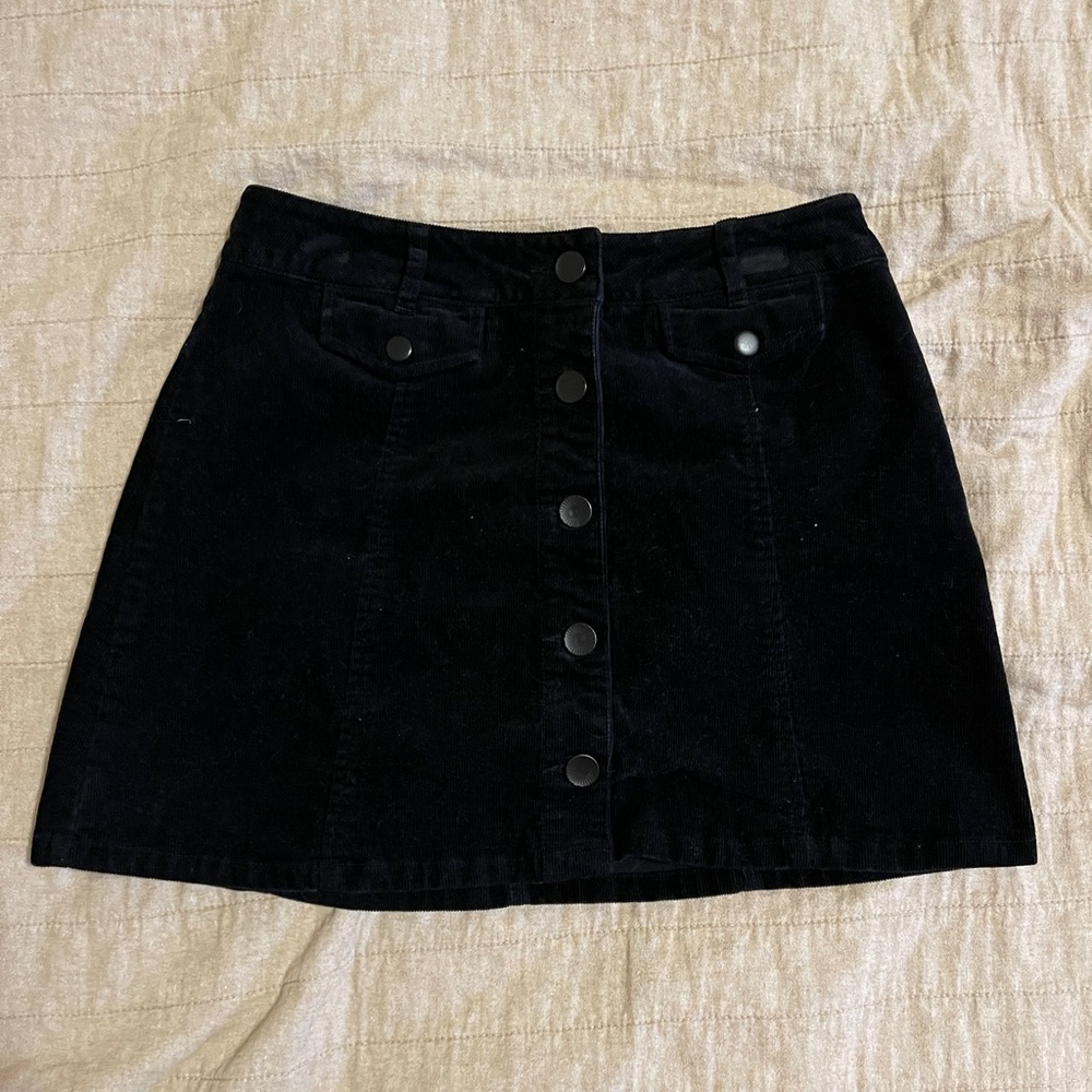 Forever 21 Black Corduroy Skirt
